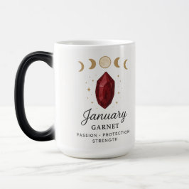 Garnet - Gem of Protection and Passion i januari Magisk Mugg