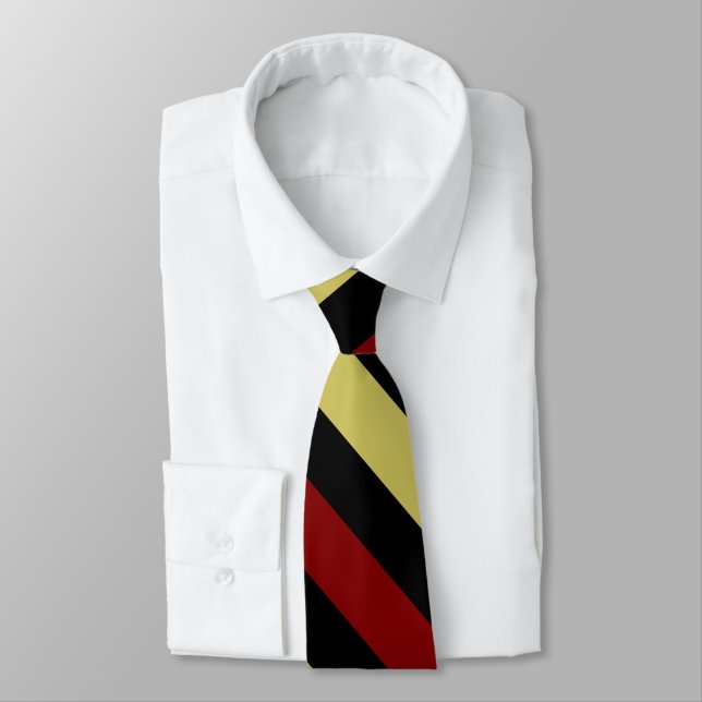 Garnet Guld och Black Diagonally Stripe Tie Slips (Bunden)