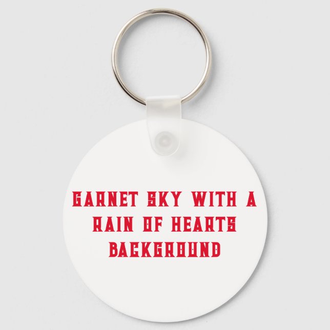 Garnet Himlar: A Shower of Hearts" Nyckelring (Baksida)