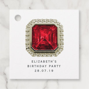 Garnet januari Birthstone Gåvor Etiketter