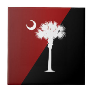 Garnet och Black Palmetto Kakelplatta