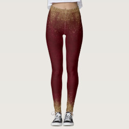 Garnet och Eleganten Guld Leggings