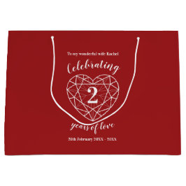 Garnet red Annibröllopsdag 2 år personlig