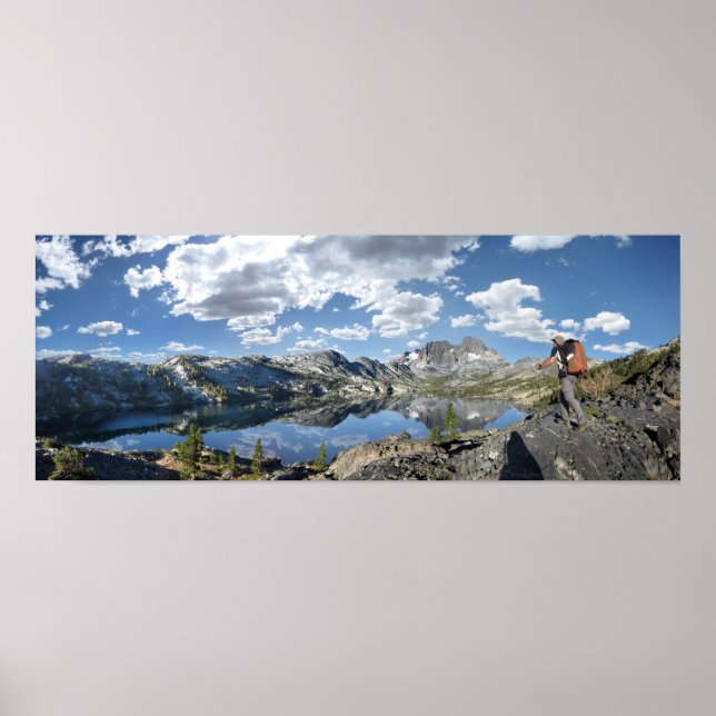 Garnet Sjö och Banner Peak - John Muir Trail Poster (Framsidan)