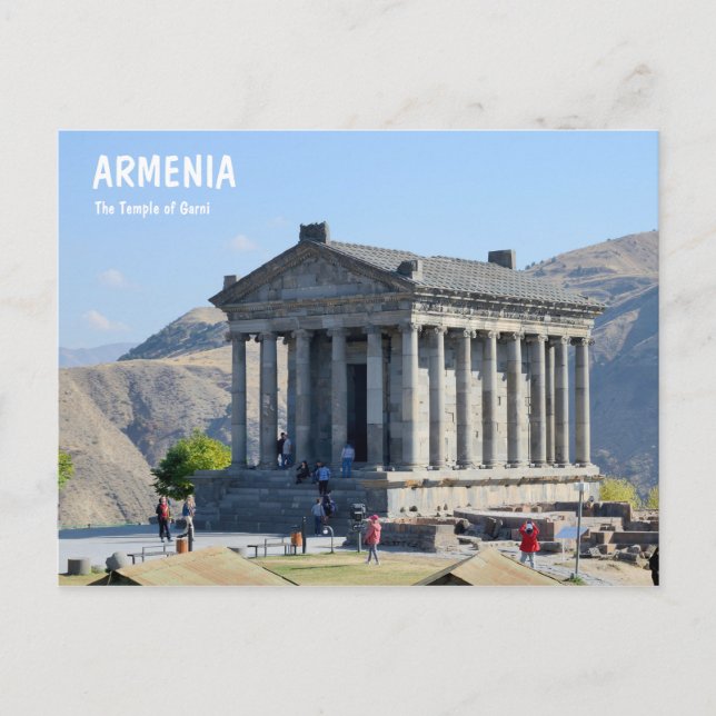 Garni-templet i Armenien Vykort (Framsida)