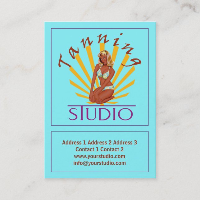 Garning Studio - Business-, Location Card Visitkort (Framsida)