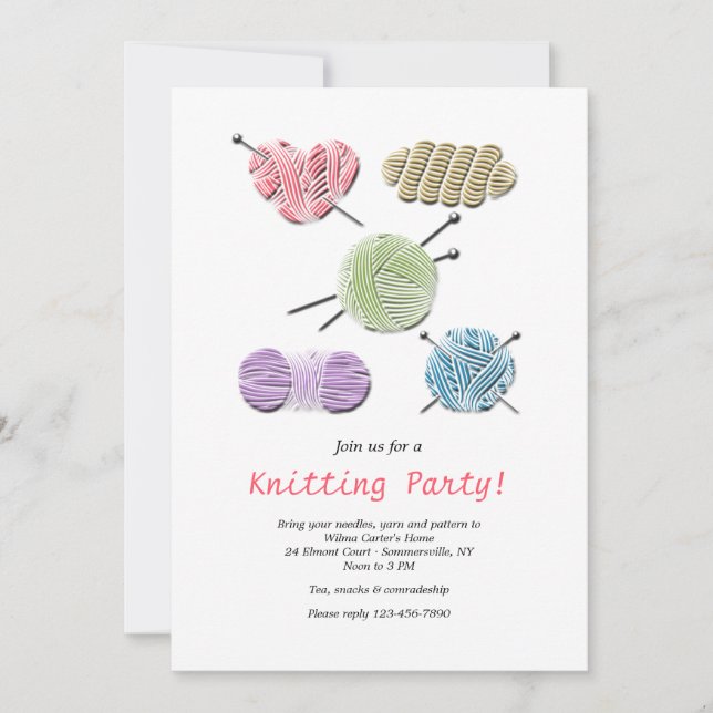 Garnsamling i Party Inbjudningar (Framsida)