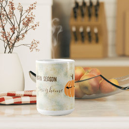 Garnsäsong för pumpfallsfall kaffemugg