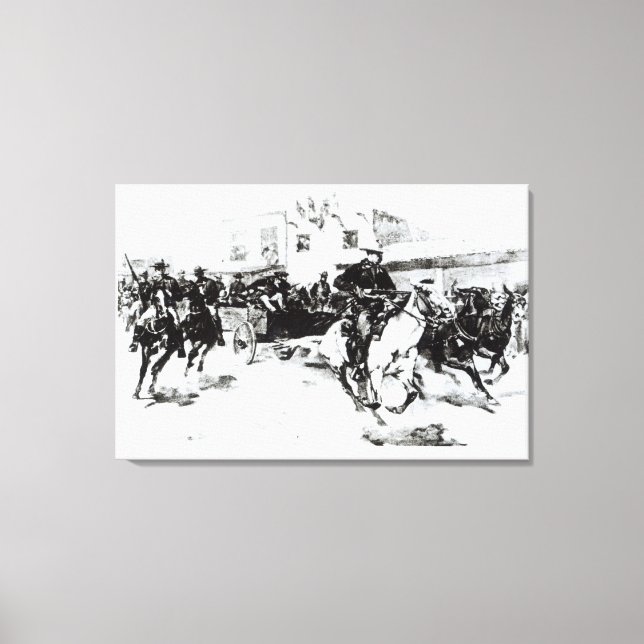 Garret tar in Billy the Kid, 1880 Canvastryck (Framsida)