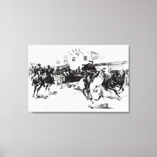 Garret tar in Billy the Kid, 1880 Canvastryck