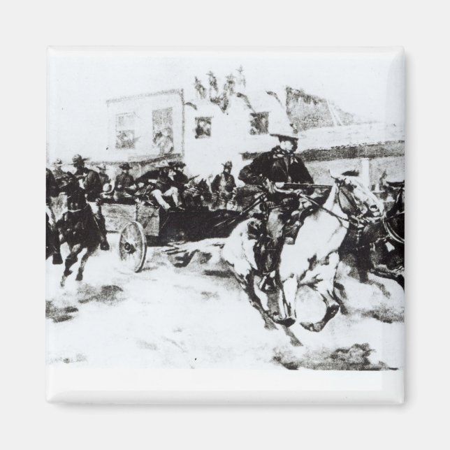 Garret tar in Billy the Kid, 1880 Magnet (Framsidan)