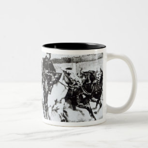 Garreten kommer med i Billy ungen, 1880 Två-Tonad Mugg
