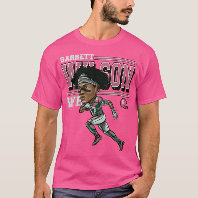 Garrett Wilson New York J Tecknad Star T Shirt (Framsida)