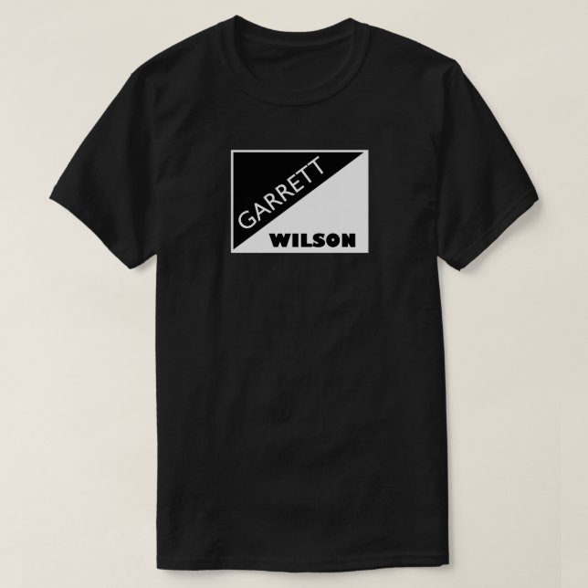 Garrett Wilson Svart och Vitt T Shirt (Design framsida)