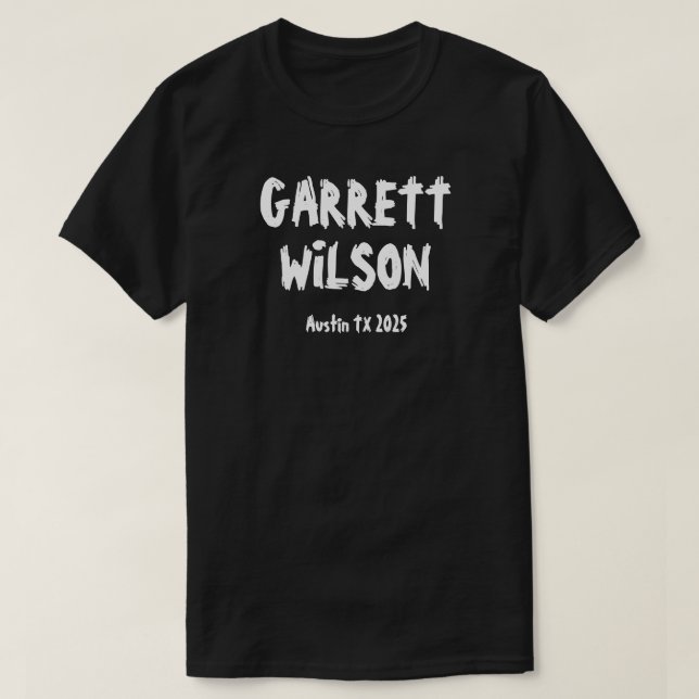 Garrett Wilson Svart T Shirt (Design framsida)