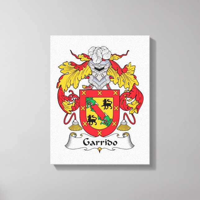 Garrido Family Crest Canvastryck (Framsida)