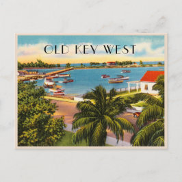 Garrison Bight vintage Old Nyckel Väster Florida Vykort