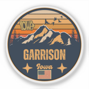 Garrison, Iowa Ia, USA Klistermärken