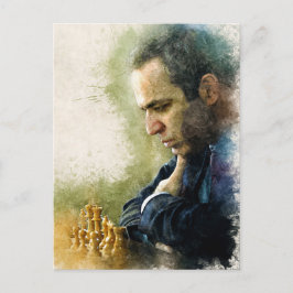 Garry Kasparov ✪ Legend ✪ Watercolor Art Vykort