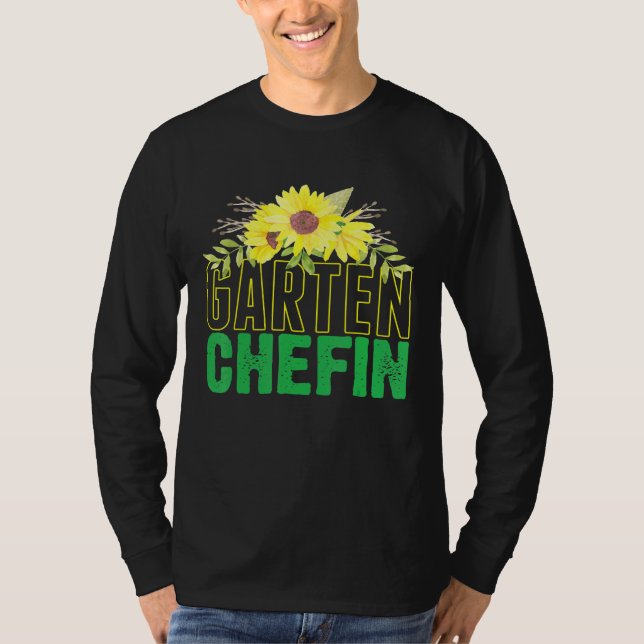 Garten Chefin T Shirt (Framsida)