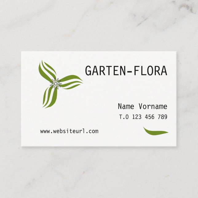 garten flora visitkort (Framsida)