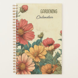 Gartenblumen Vintage Gartenarbeit Kalender