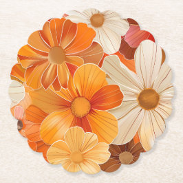 Gartenparty Retro 1970er Stil Underlägg Papper