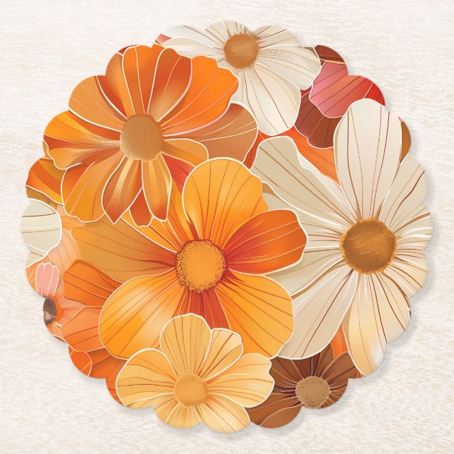 Gartenparty Retro 1970er Stil Underlägg Papper (Framsida)