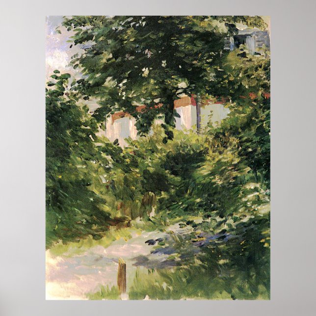 Gartenweg i Rueil Edouard Manet Poster (Framsidan)