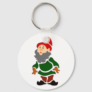 Gartenzwerg Wichtel-trädgårdsgnome Nyckelring