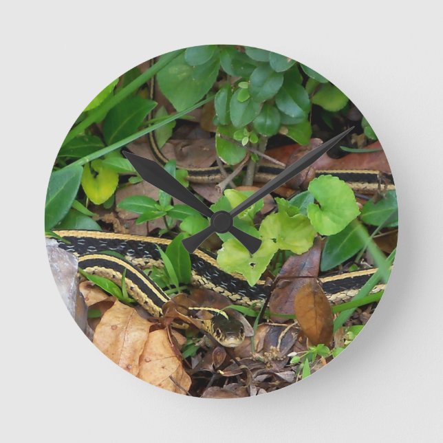 Garter Snake Wildlife Wall Clock Rund Klocka (Framsida)