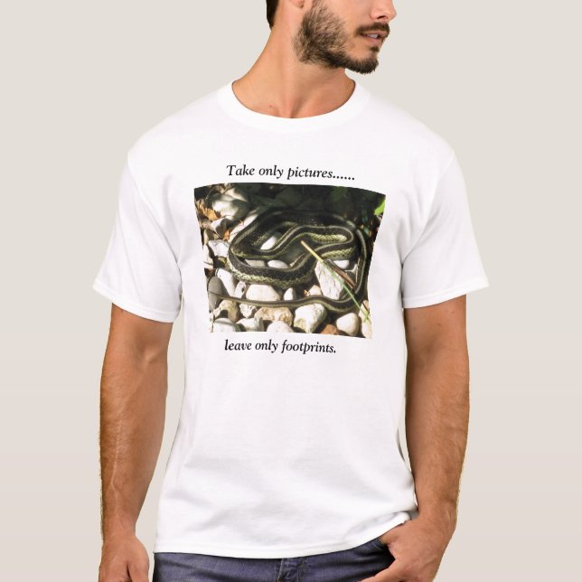 Garterormen tar endast bilder t shirt (Framsida)