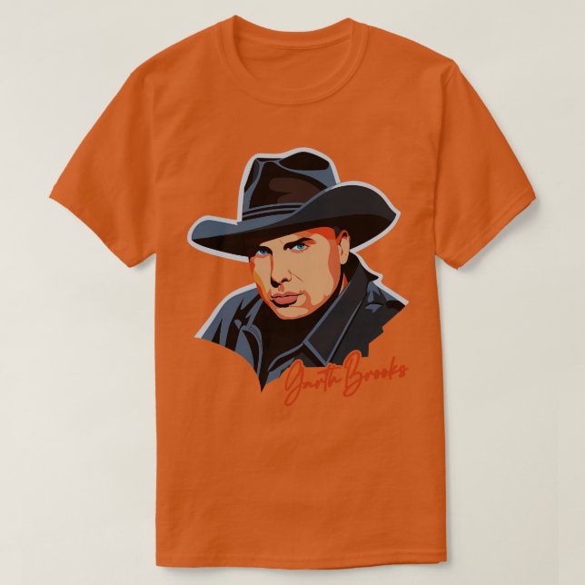 Garth Brooks 90s Retro Fläkt Artwork T Shirt (Design framsida)