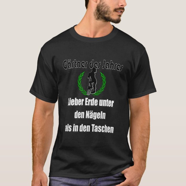 Gärtner des Jahres - Erde unter den Nägeln T Shirt (Framsida)