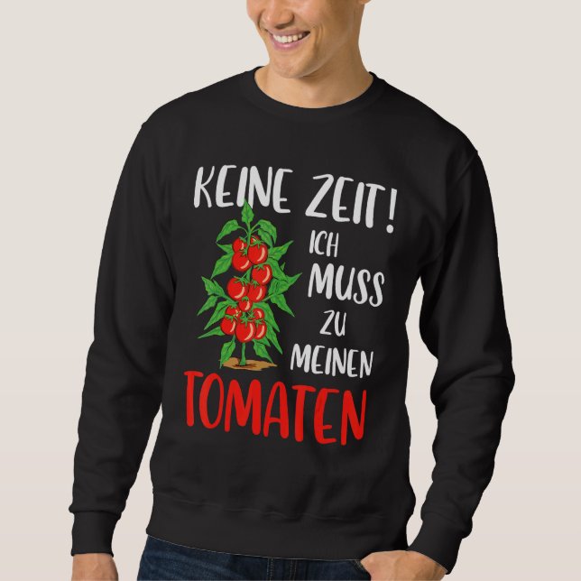 Gärtner Tomato  Gebergarten Slogan Lång Ärmad Tröja (Framsida)