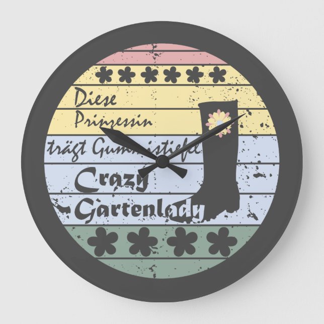 Gärtnerin, Gartenlady, Gummistiefel Prinzessin Stor Klocka (Framsida)