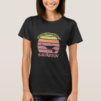 Gärtnerin Schubkarre im Sonnenuntergang T Shirt