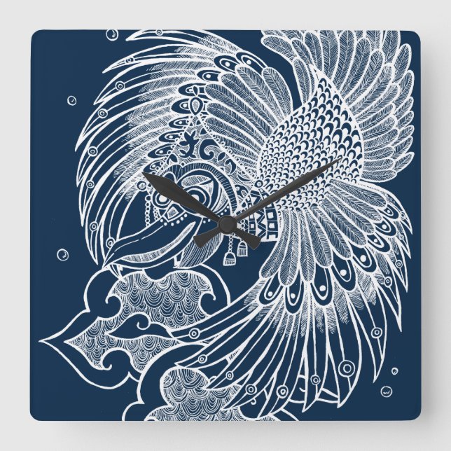 Garuda Fyrkantig Klocka (Framsida)