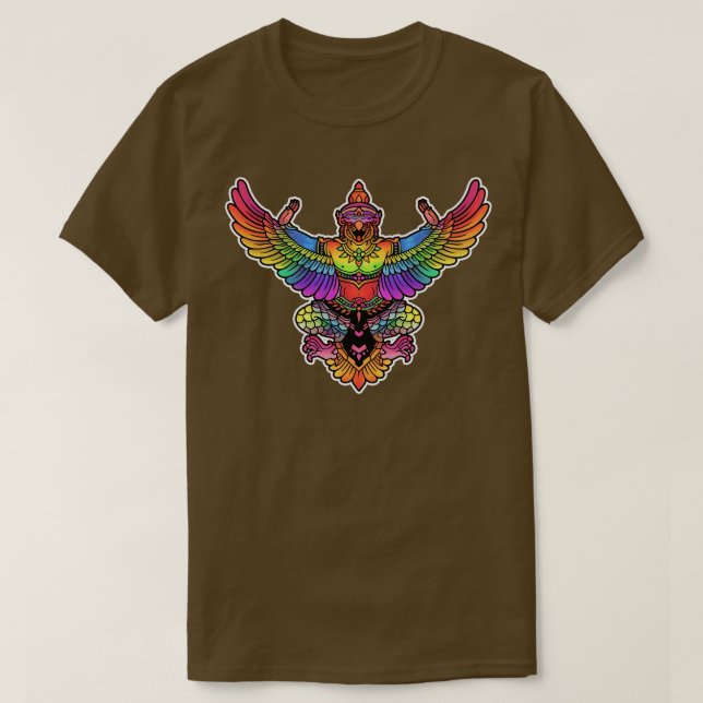 garuda gud vingar rainbowcore t shirt (Design framsida)
