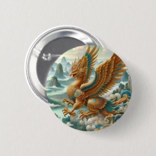 Garuda Kung av Birds Button Knapp