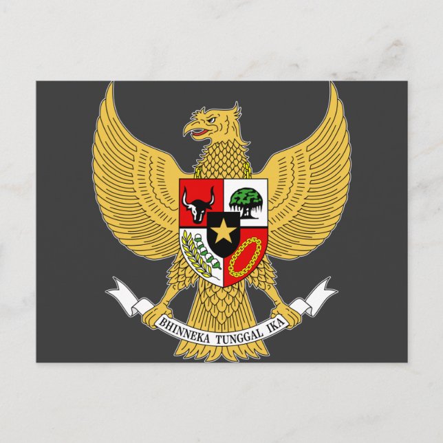 Garuda Pancasila, Indonesien, Arm Vykort (Framsida)