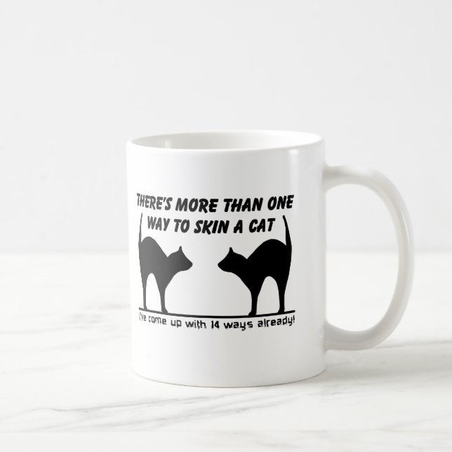 Garva En Katt Rolig Mugg Humor (Höger)