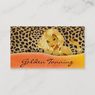 Garva för Leopardorange för visitkort blond gult