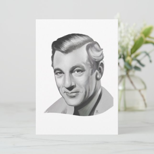 Gary Cooper Julkort (Stående Fram)