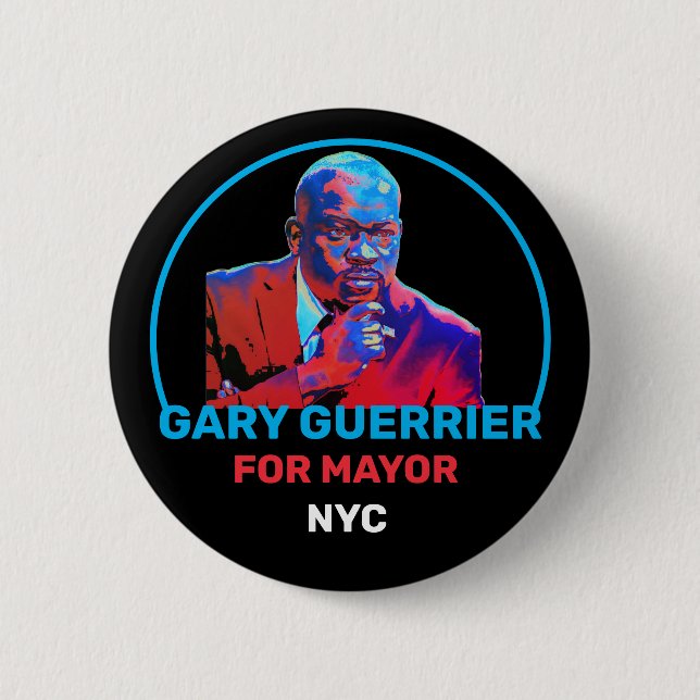 Gary Guerrier för NYC Mayor 2021 Knapp (Framsida)