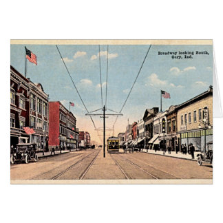 Gary Indiana Broadway tittar södra Hälsningskort