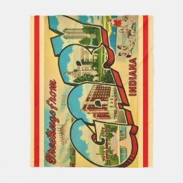 Gary Indiana Postcard Throw Fleecefilt