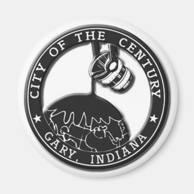 Gary, Indiana Seal Magnet (Framsidan)