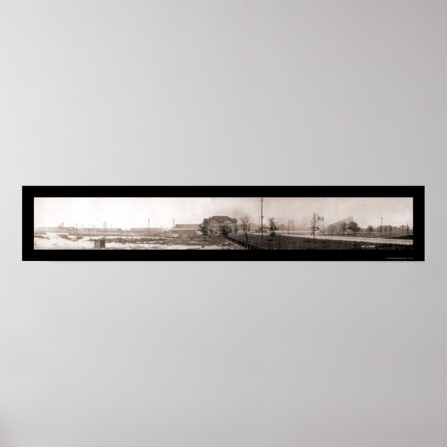 Gary Indiana Steel Photo 1910 Poster (Framsidan)