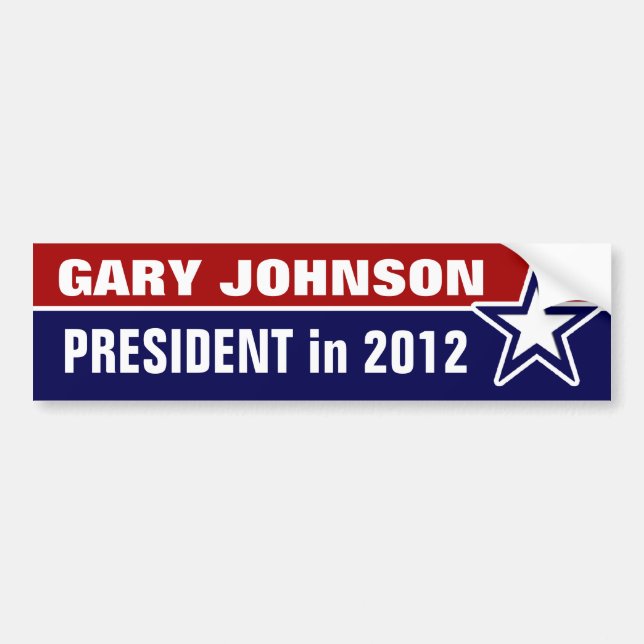 Gary Johnson 2012 Bildekal (Framsidan)